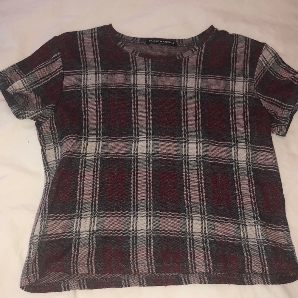 Adorable checkered Brandy Melville T-shirt